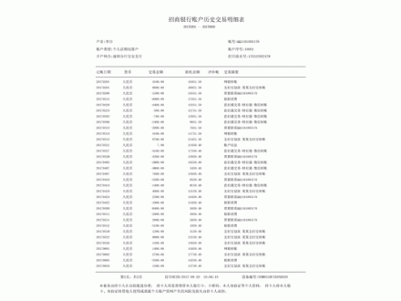 招商银行流水制作案例